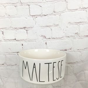 🚨FLASH SALE🚨Rae Dunn “MALTESE” dog bowl pet dish
